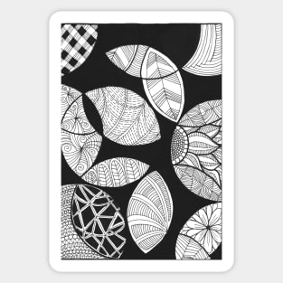 Circles with flowers and abstract patterns Sticker